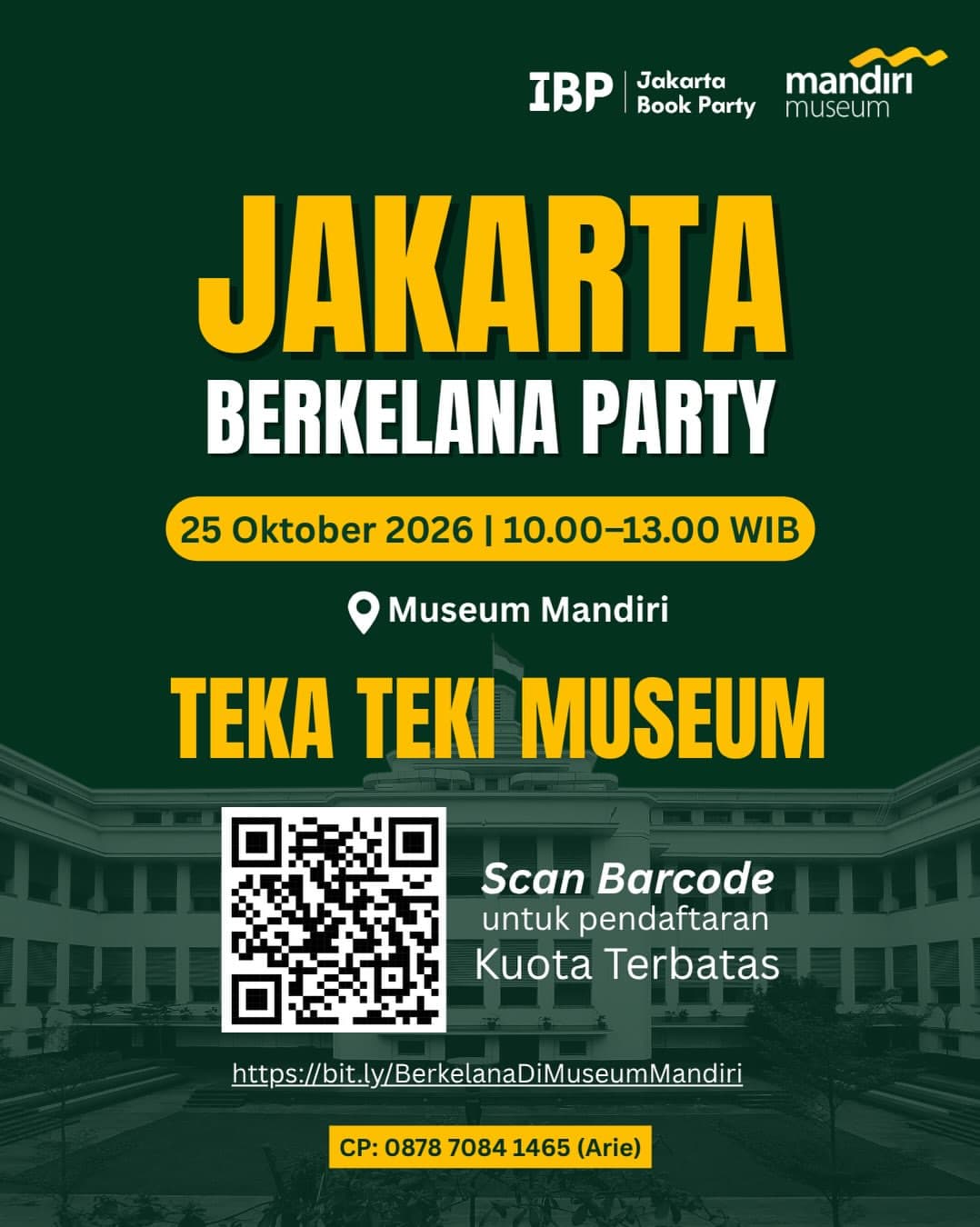 Poster Jakarta Berkelana Party - Teka Teki Museum