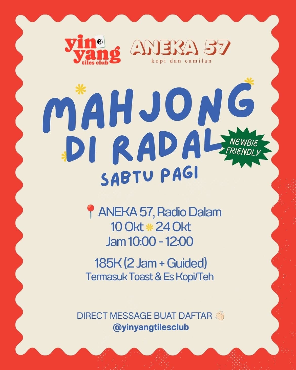Poster Mahjong di Radal - Sabtu Pagi