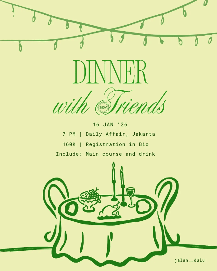Poster Dinner with (new) Friends